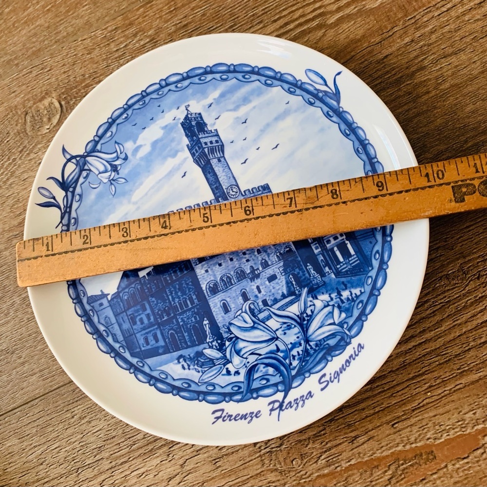 Antique Firenze Piazza Signiria Plate 10” - Picture 2 of 6